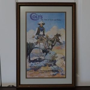 Framed Colts Advertisement Tex & Patches Poster